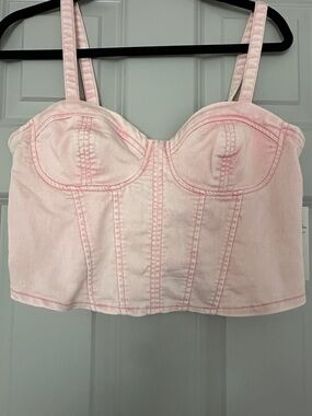 Pink Bustier Crop Top